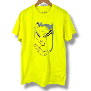 Fanjoy Avani Gregg‎ Men's Devil Doll Premium T-Shirt Neon Green Yellow XL